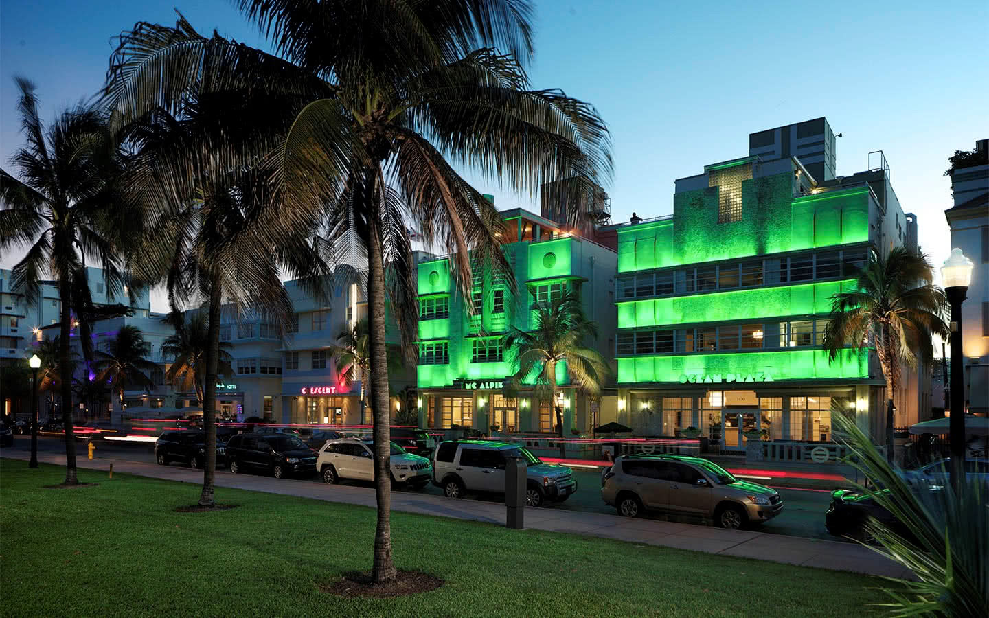 Exterior of Hilton Grand Vacations Club at McAplin &ndash; Ocean Plaza in Miami Beach